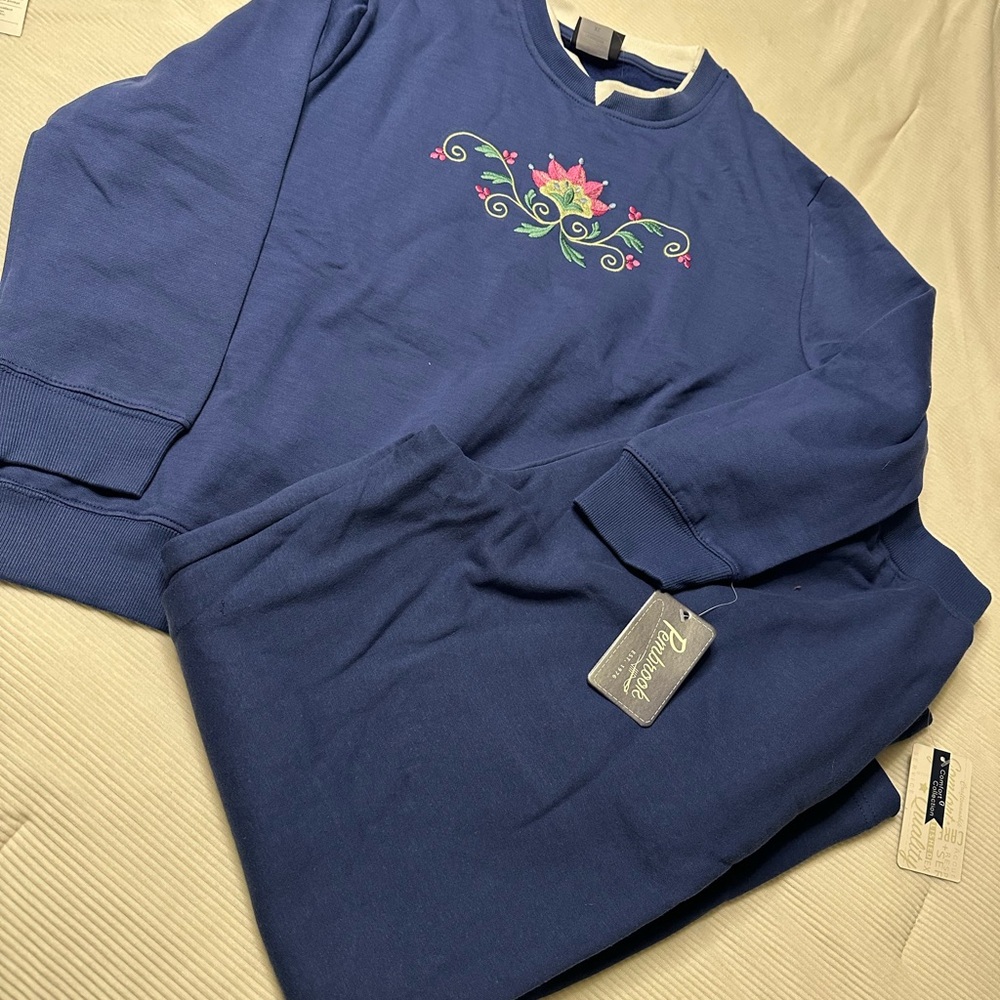 Blue Embroidered Sweatshirt by Croft & Barrow